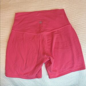 lululemon pink double lined align shorts pink